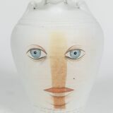 Vase en terre cuite peinte, travail contemporain