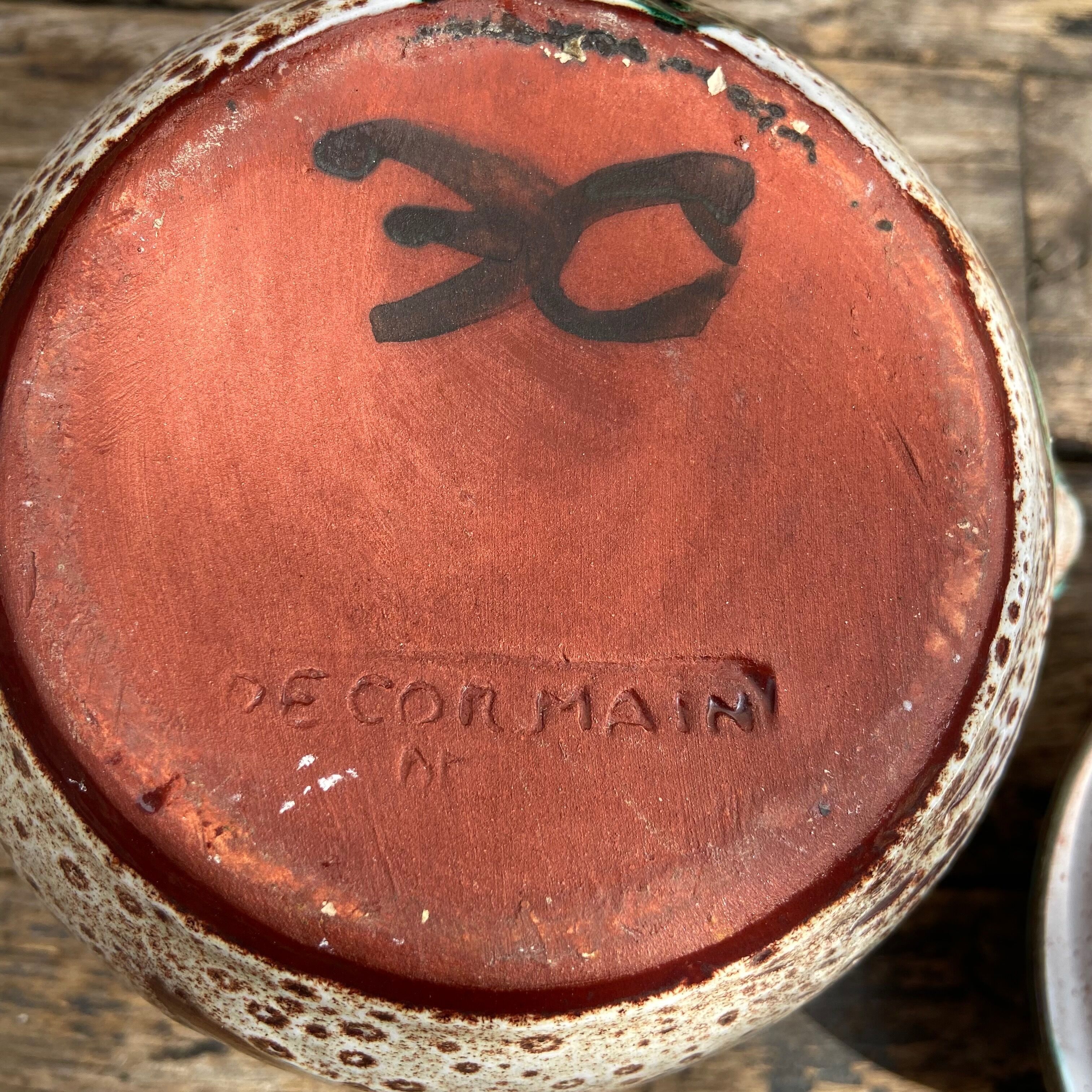 Vallauris ceramic candy-thistle pattern-60s