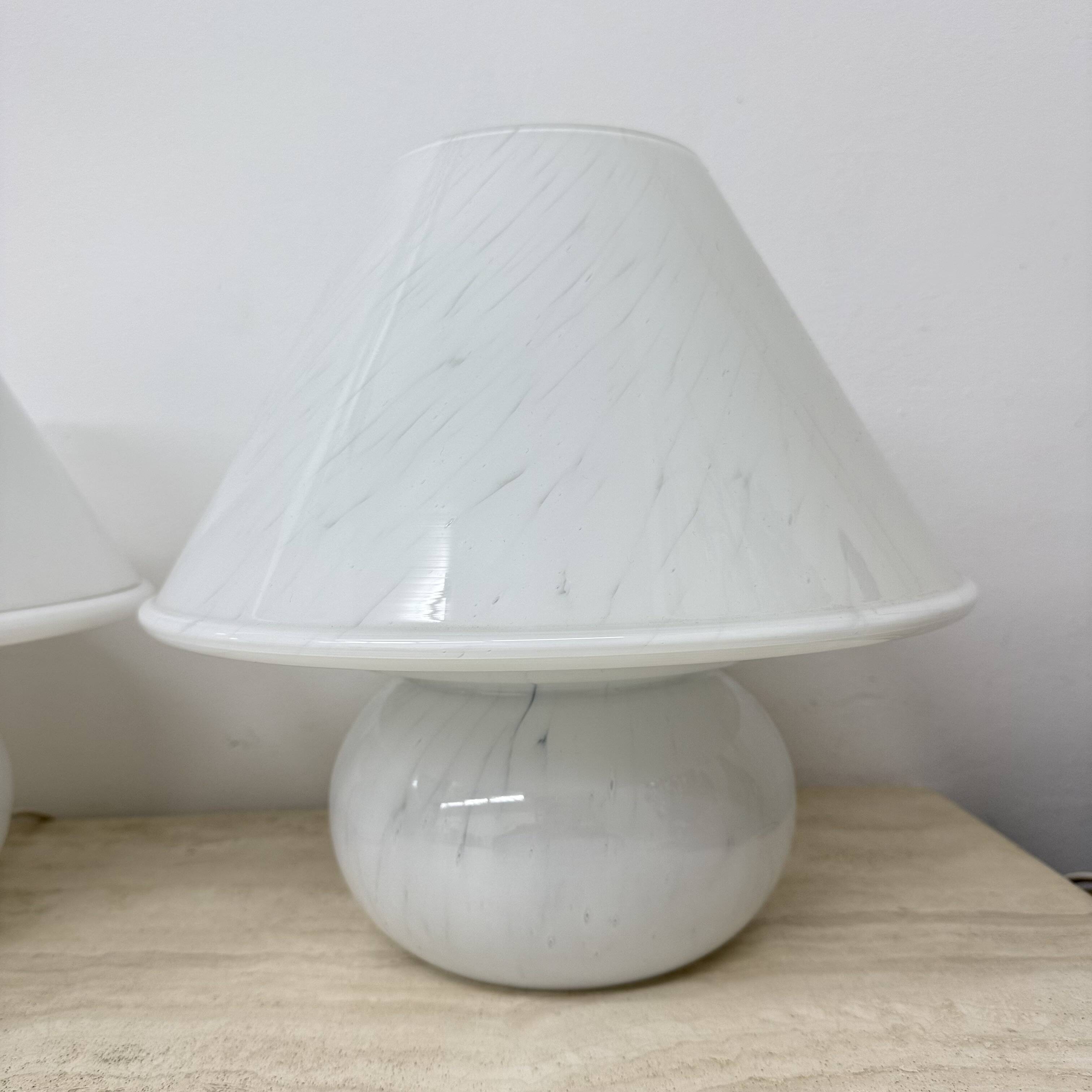 Limburg Glashütte glass table lamp mushroom , 1970’s