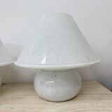 Limburg Glashütte glass table lamp mushroom , 1970’s