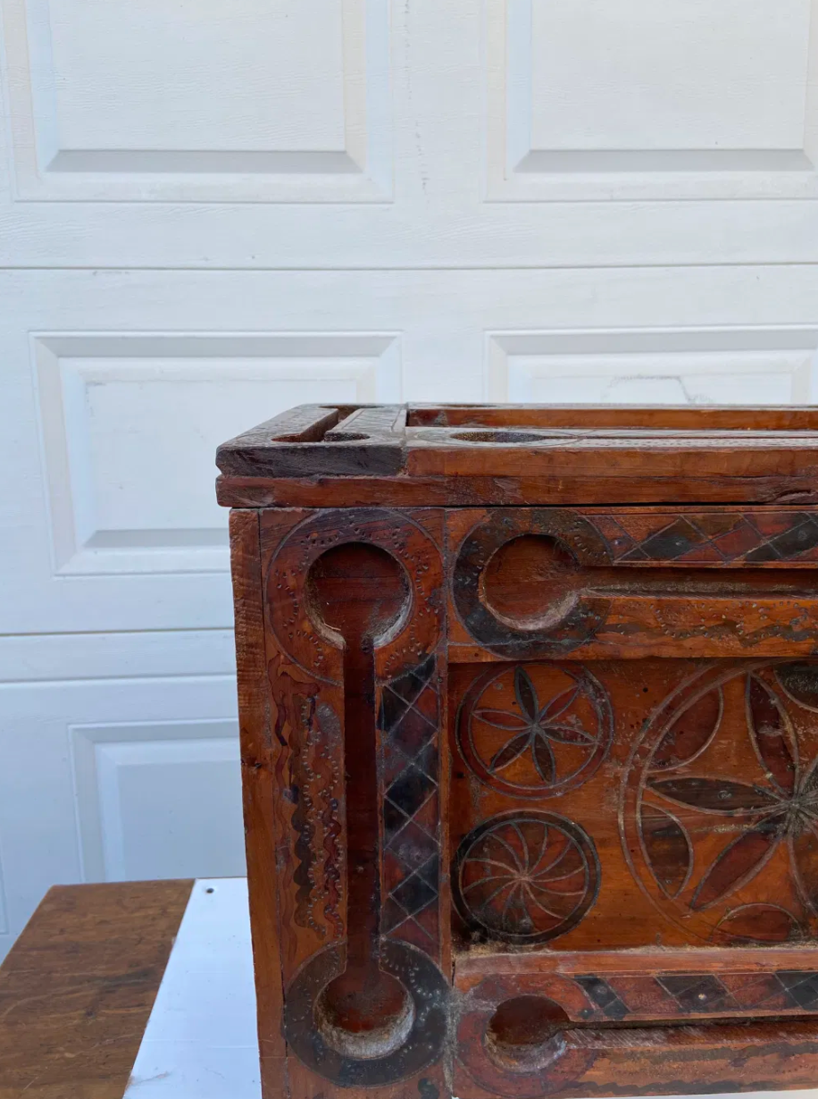 Set of Moroccan cedar wood chests