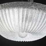 Italian midcentury Murano glass flush mount light Barovier style, 1970s