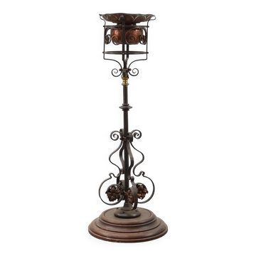 Art Nouveau planter in metal and copper, France ca. 1905