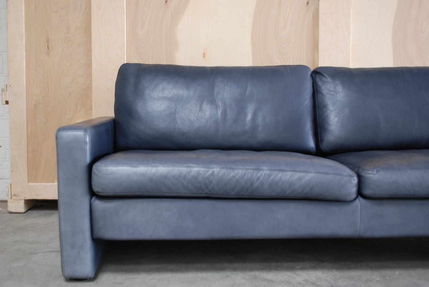 Vintage Conseta Sofa in Blue Cor Leather