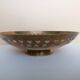 Enamelled brass bowl with peacock decoration
