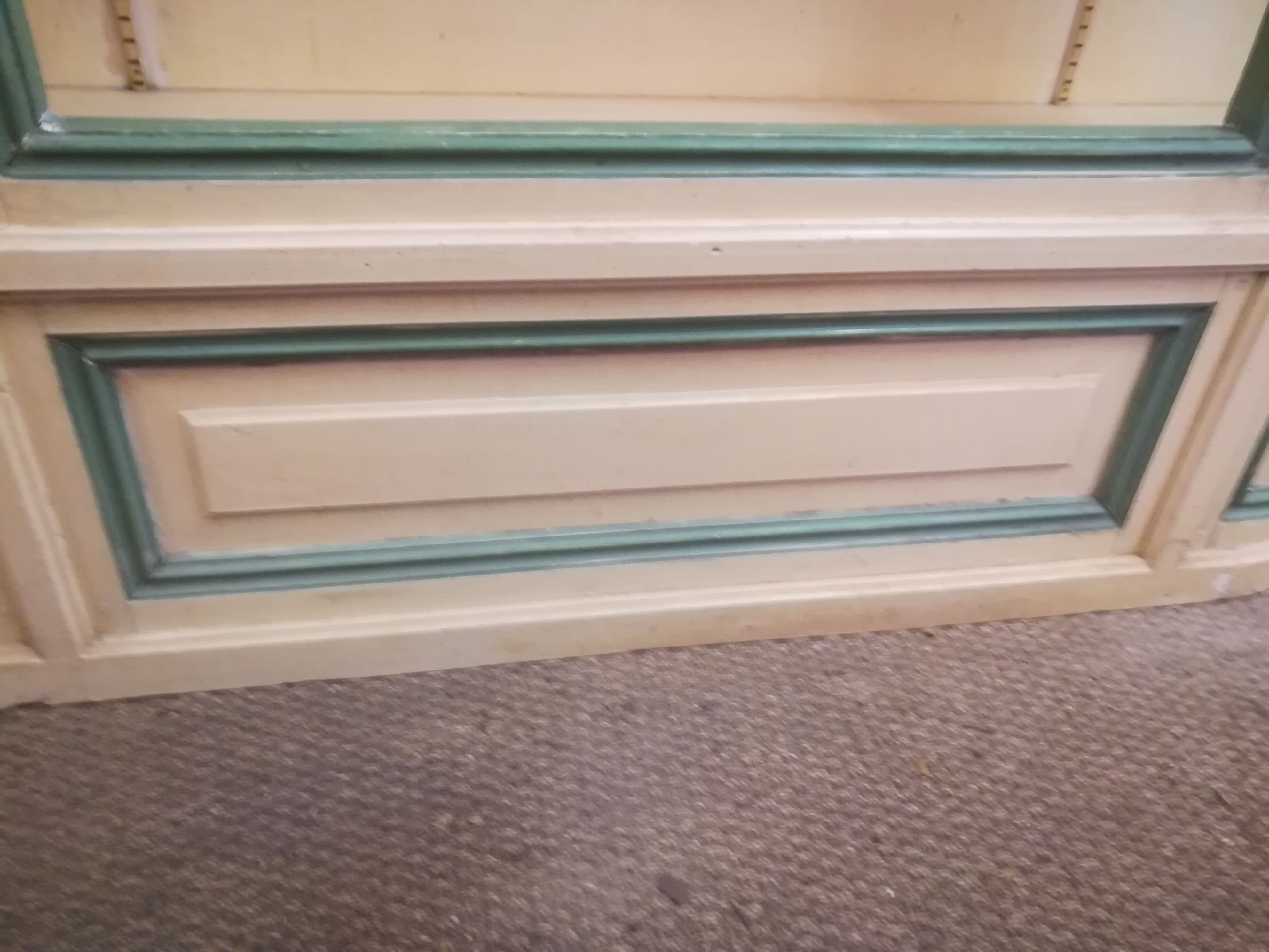 Library curved late nineteenth patina