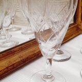 Set 8 coupes champagne verre ciselé