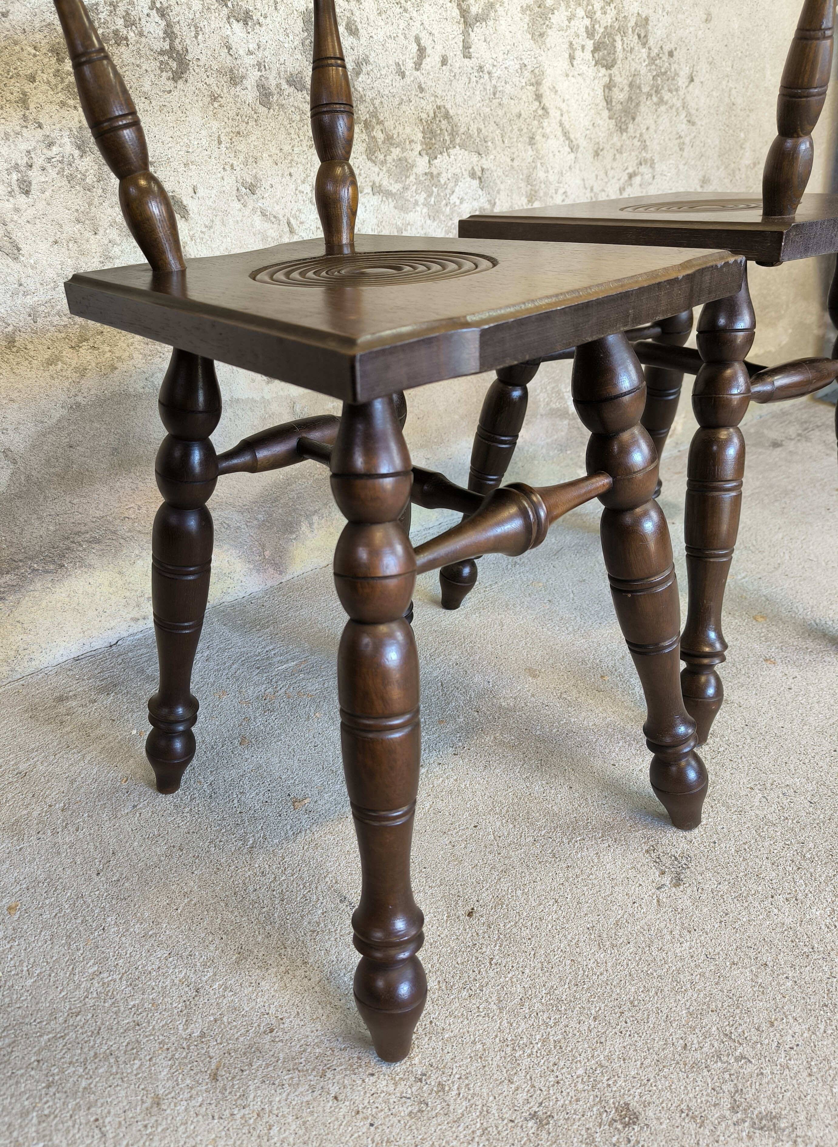 Pair of vintage Basque chairs