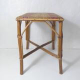 Old rattan side table