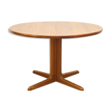 Extendable round mid century teak dining table, 1950s, Denmark