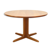 Extendable round mid century teak dining table, 1950s, Denmark