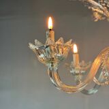 Venetian Murano glass chandelier, 6 light arms, circa 1930