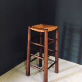 Brutalist bar stool by Charles Dudouyt, France, 1940s.
