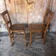 Pair of vintage luterma light wood bistro chairs