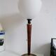Lamp art deco foot wood Unilux opaline washbasin