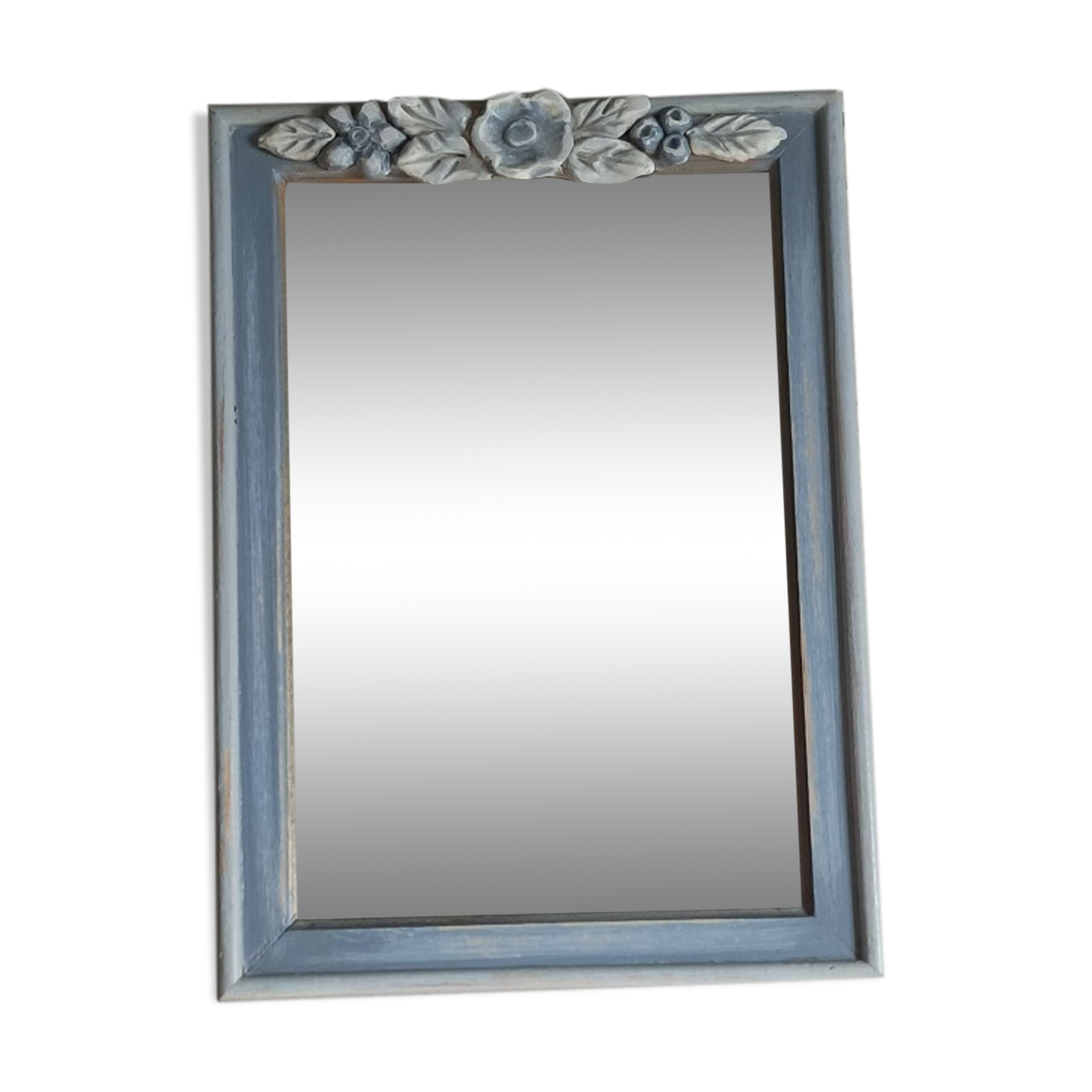 Mirror wood frame patinated paint dp 0923054