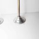 Paire de plafonnier boule 1950 chrome et opaline blanche