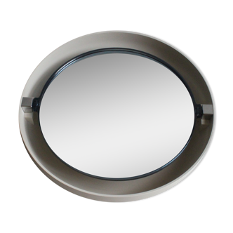 Round space age mirror  with backlight by Allibert, 1970s