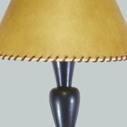 Baluster lamp in glossy black enamelled earthenware