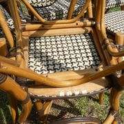 Set of 6 chairs bistro terrace "Parisian" rattan and brown braiding