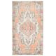 1970s Turkish Oushak Handmade Wool Cotton Orange Area Rug 121x220