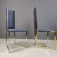Vintage brass dining chairs set of 6 - 1970s