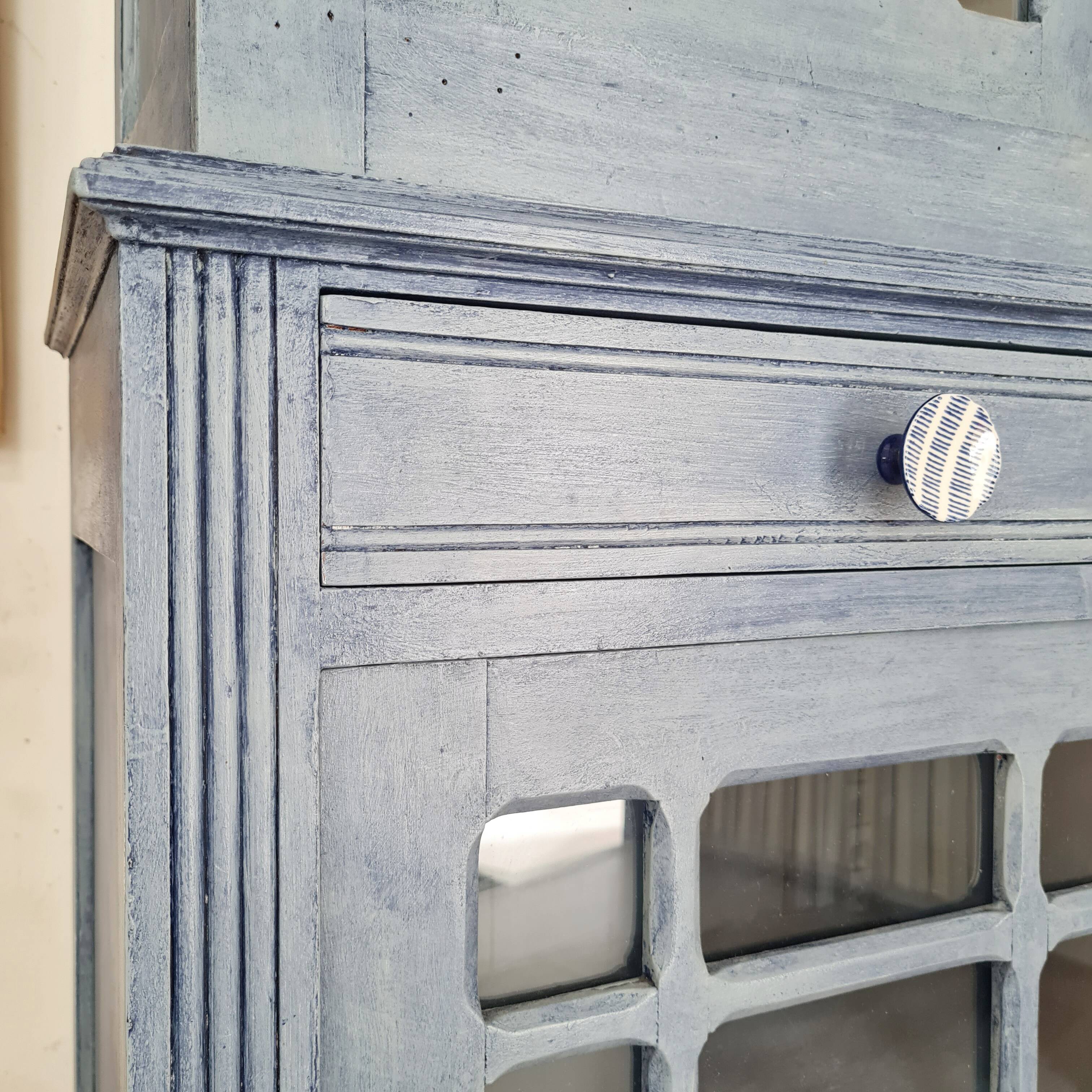 50s display case - small blue dresser