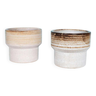 Bohemian ensemble Zaalberg of flower pots, ceramic planter from the 1960s.