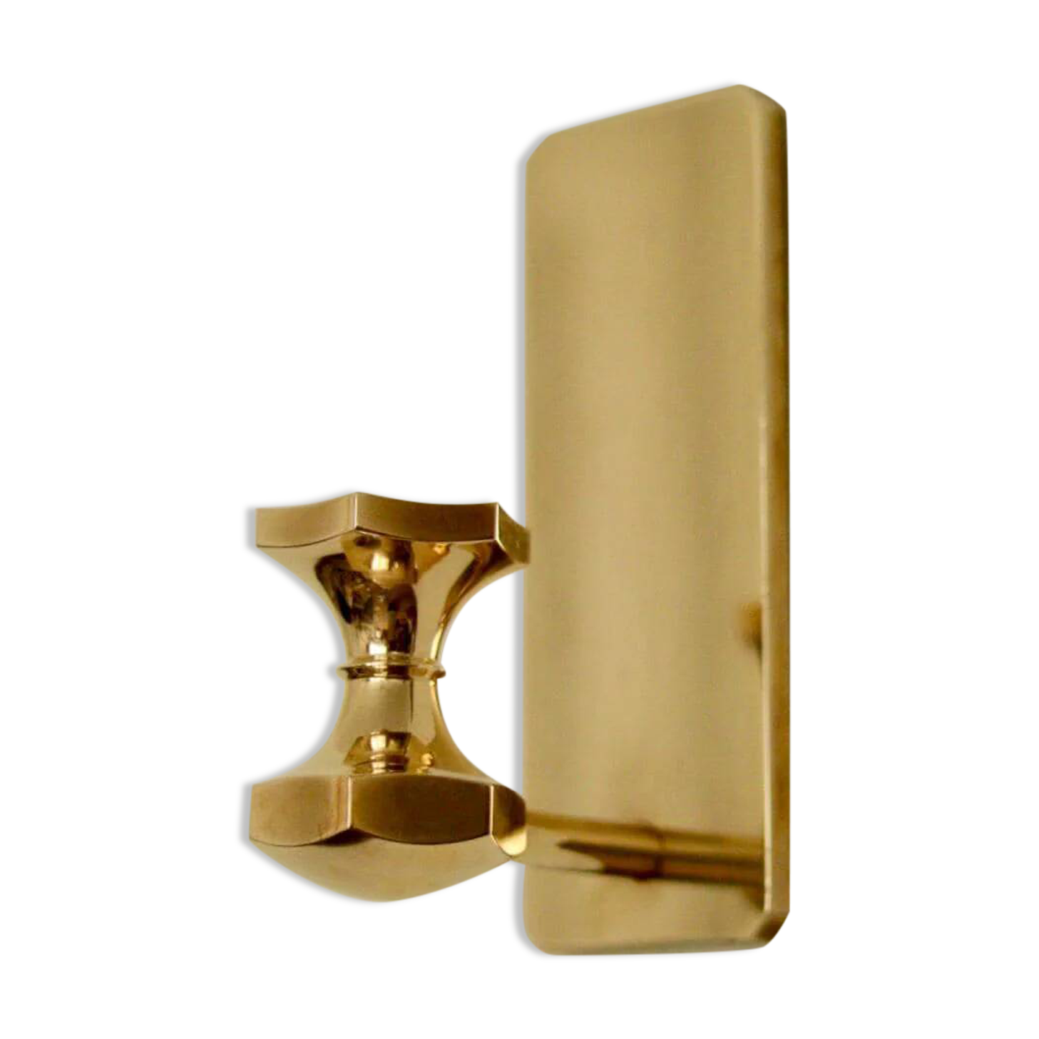 1988, single mid-century Swedish brass sconce by Gusum
