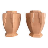 Pair of Art Deco Orchies Moulin des Loups vases circa 1930