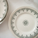 Suite of 9 old dessert plates