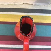 Former red ceramics pitcher - anse cuisine 70s vintage