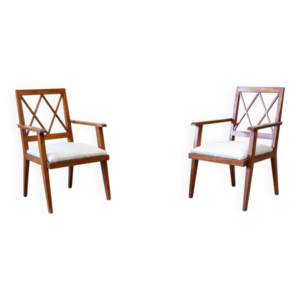 Ensemble de deux fauteuils de salon français anciens