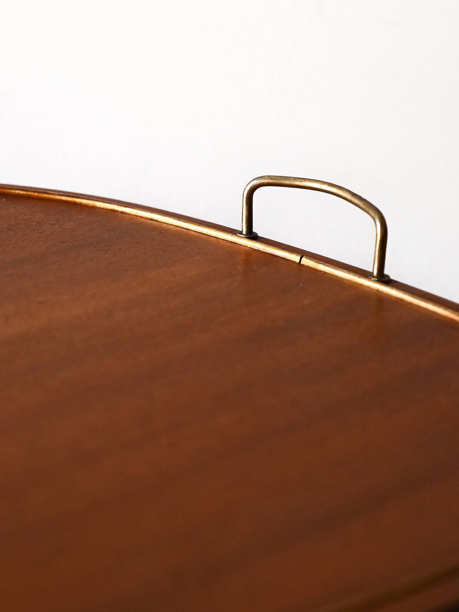 Scandinavian vintage mahogany trolley, 1940s