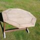 Vintage Octagonal Dining Table – Solid Wood & Trestle Base –