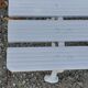 Old white garden bench cast iron feet 19th century