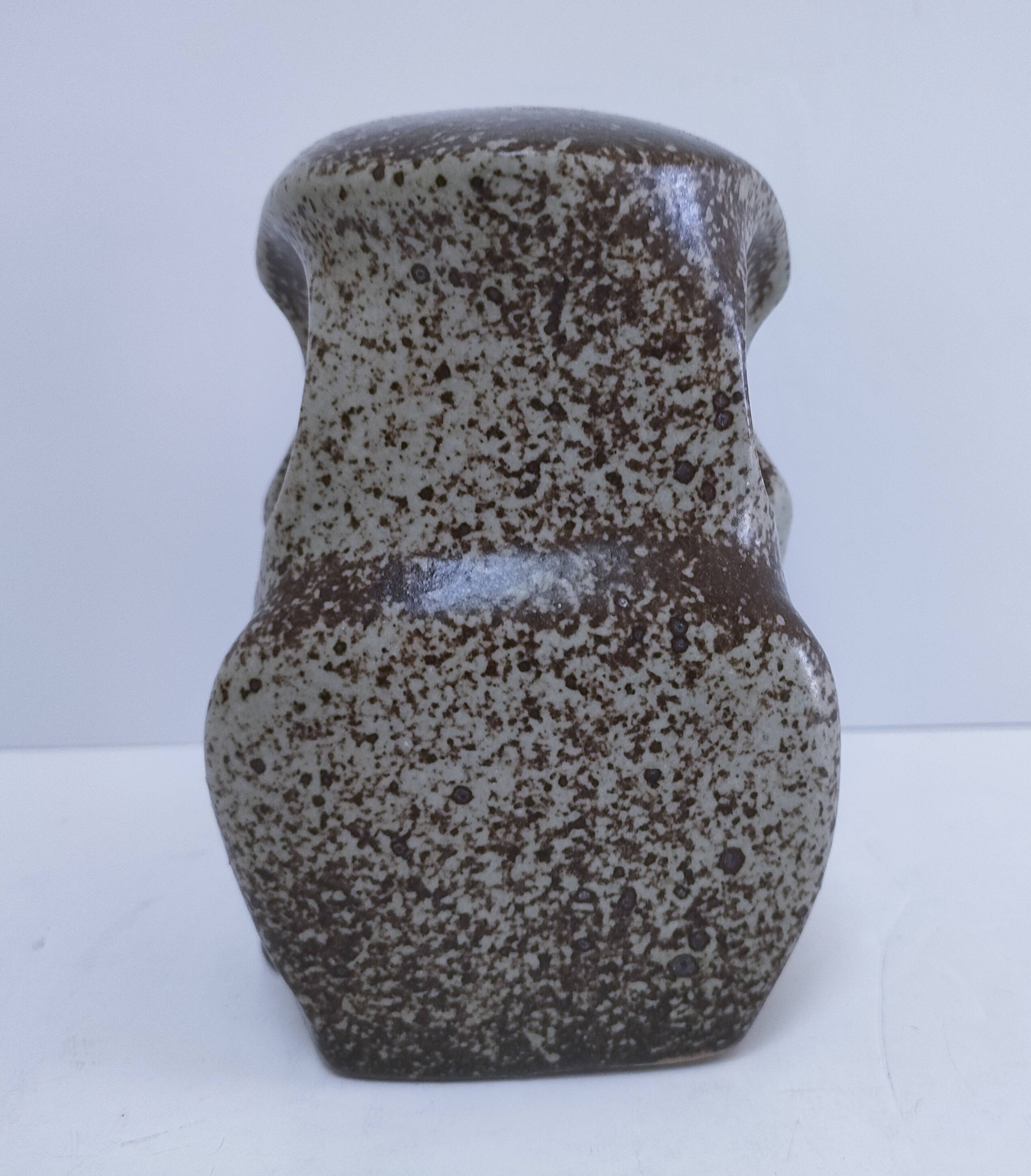 vintage pyrite stone owl candlestick