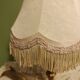 Vintage brass granny lamp | Ecru silk pagoda shade, 1950s/60s