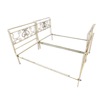 Set of 2 single bed in wrought iron