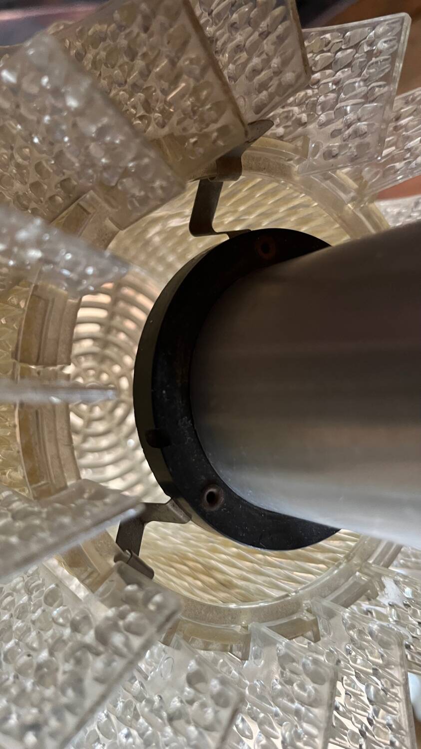 Suspension in plexi and stainless steel from the 70s