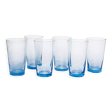 Biot blue water glasses, set of 6