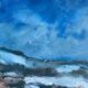 Tableau "paysage de neige" gouache originale par pierre pregaldiny
