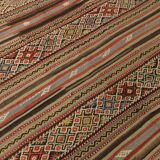 5x8 Faded Vintage Kilim Rug, Antique Home Decor, 154x244Cm
