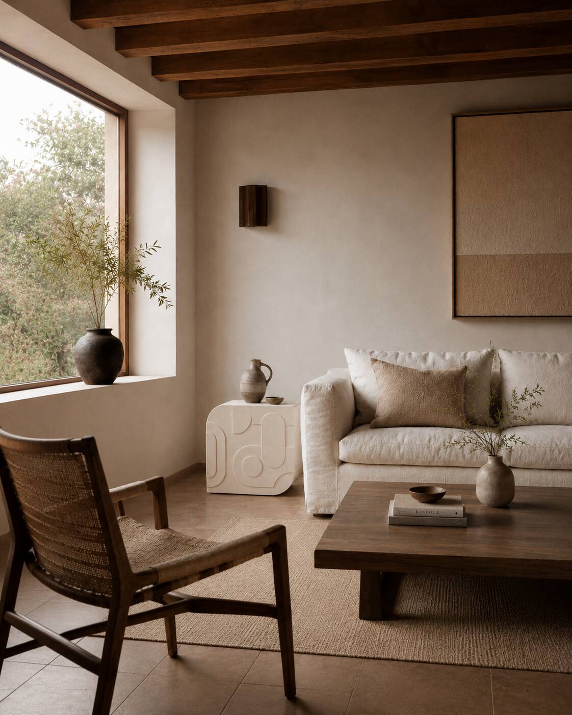 Concrete side table