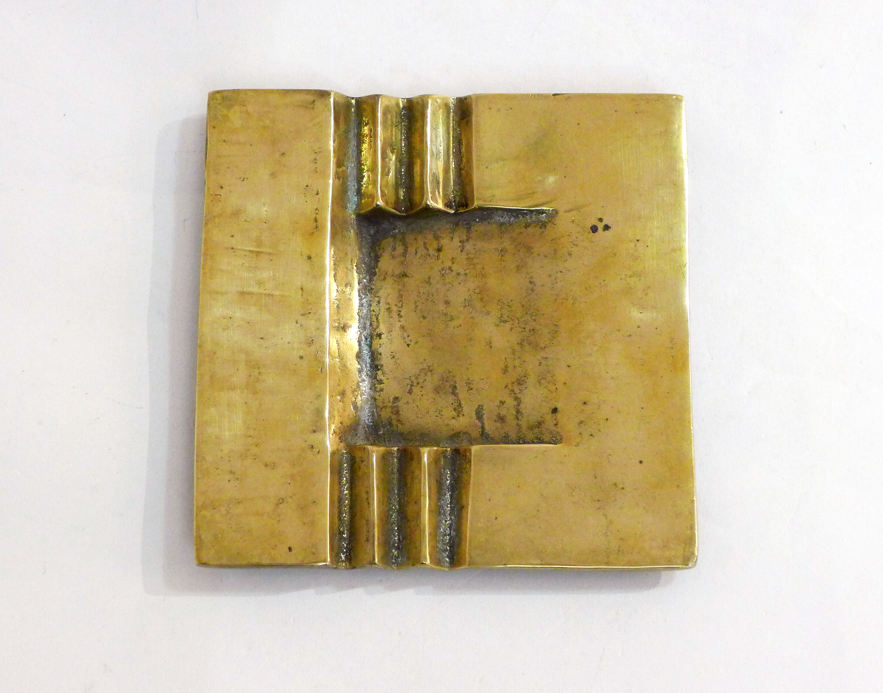 Stylized ashtray gilded bronze
