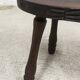 Tabouret bas brutaliste bois massif 1950
