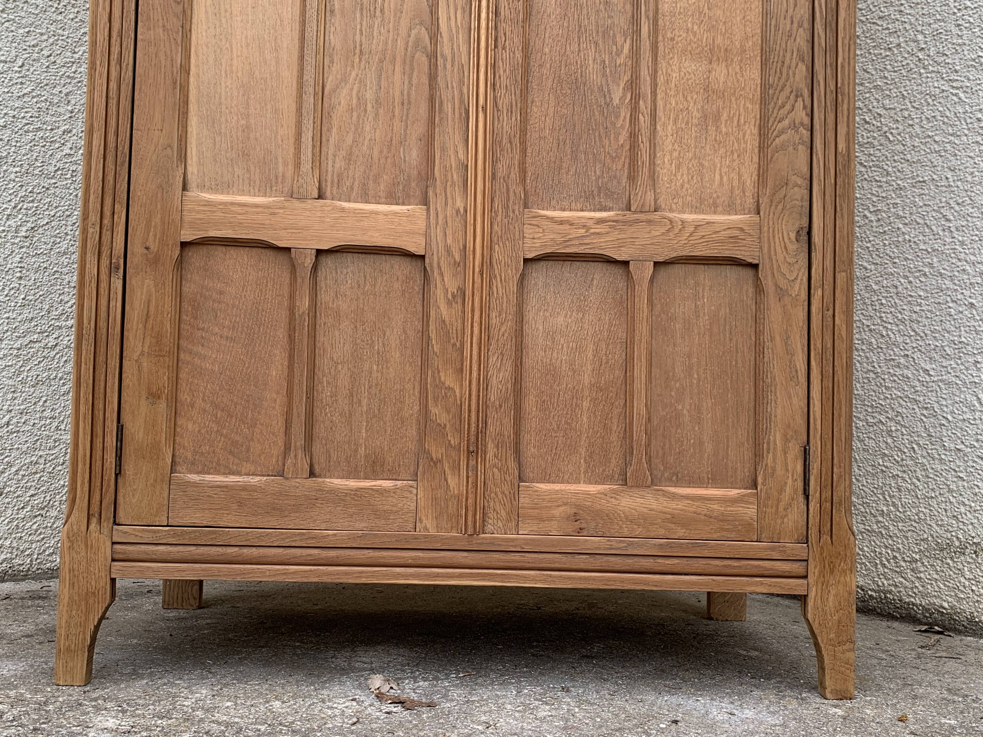 Parisian wardrobe paneled 1930 raw wood