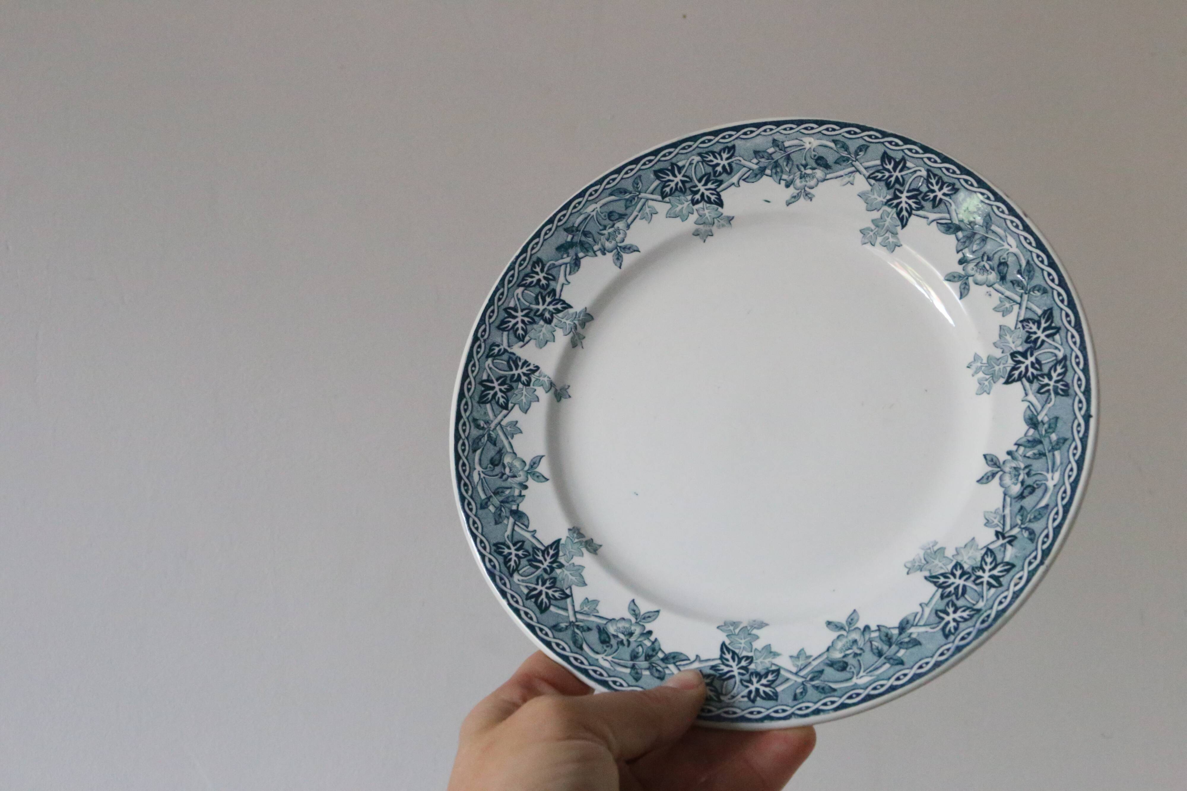 Dessert plates x9, iron earth, Estival model by Saint Amand