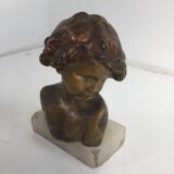 Bronze child bust of Jean Marie Camus