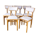Set of oak dining chairs, France, in the 1950s